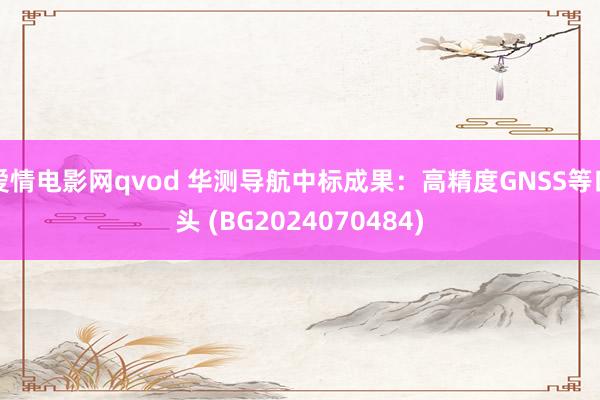 爱情电影网qvod 华测导航中标成果：高精度GNSS等口头 (BG2024070484)