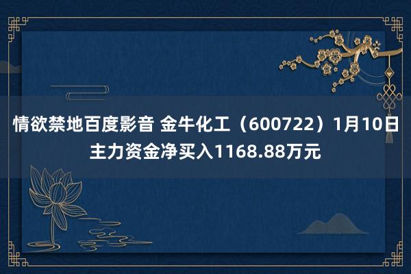 情欲禁地百度影音 金牛化工（600722）1月10日主力资金净买入1168.88万元